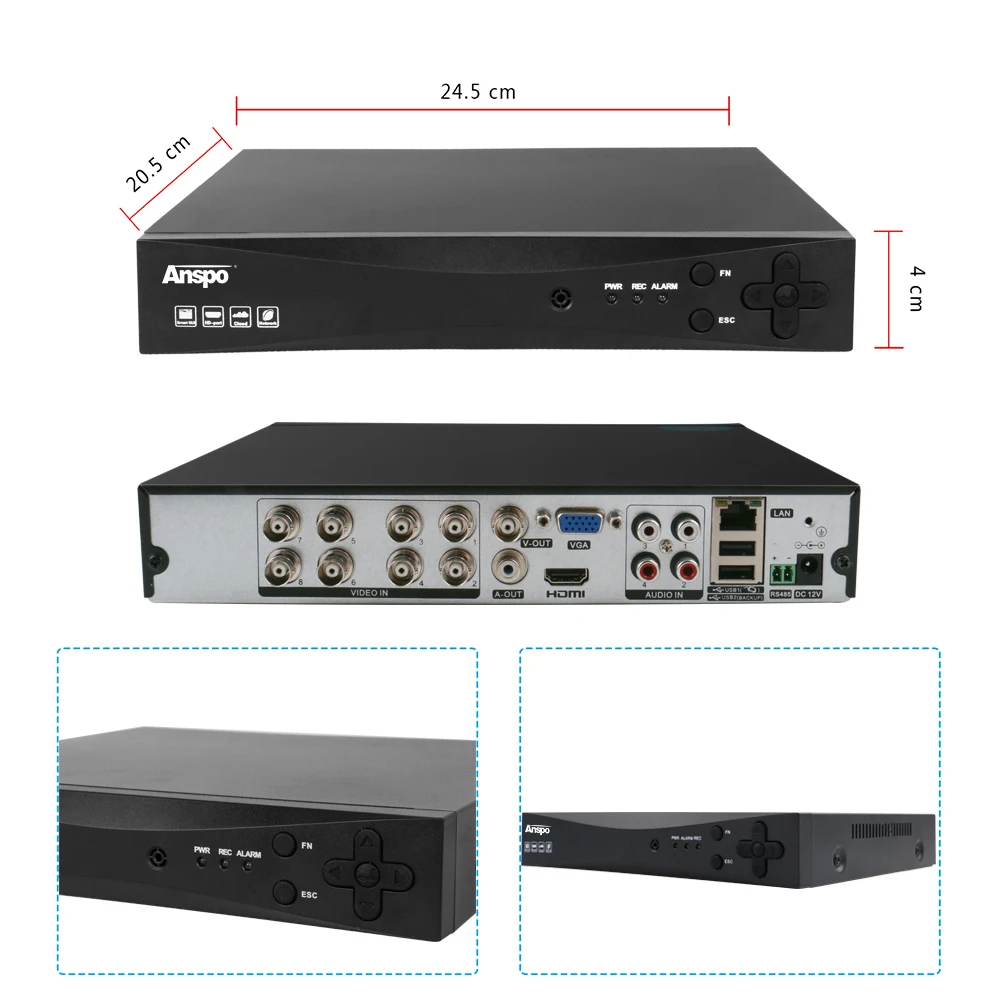 8CH 5MP Audio Record DVR Security Camera System Kit AHD Camera IR Outdoor Waterproof CCTV Video Surveillance DVR Set