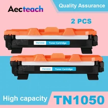 Aecteach из 2 предметов совместимый для брата TN1050 тонер-картридж HL-1110 1110E 1110R 1112 1112E 1202R DCP-1510 1510R принтер черный