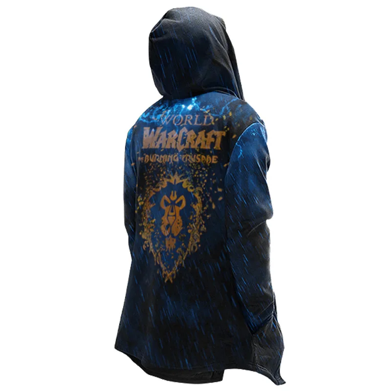 World of Warcraft Cosplay Trench The Horde Cosplay Costume Mid-length Jacket With Velvet Fabric Halloween Adult Game Theme Coat0 (5)