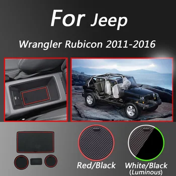 

Car Door Groove Mat For Jeep Wrangler 2011-2016 Gate Slot Pad Decoration NonSlip Cup Mat Interior Car-Styling Accessories