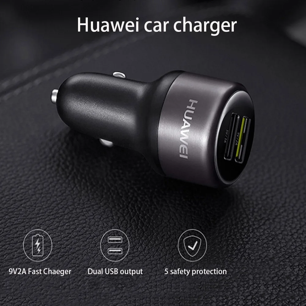 Huawei P9 автомобильное быстрое зарядное устройство 2 USB Supercharge 9V2A usb type C кабель M5 Pro Lite Nova 2 s 3 4 3e 4e Honor 8 9 V8 V9 Note8