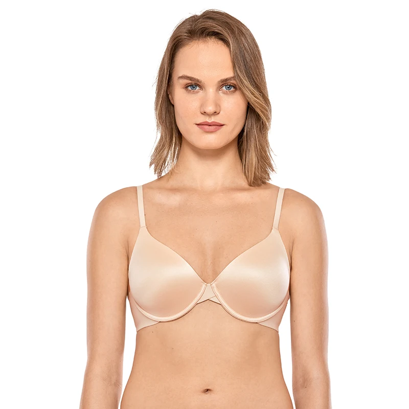 Beige02 Женский Гладкий слегка мягкий бюстгальтер на косточках - Цвет: Beige02