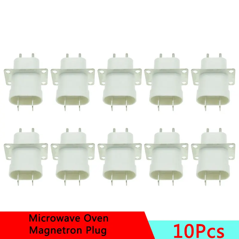 10Pcs Electronic Microwave Oven Magnetron Plug 4 Filament Pin Sockets Converter Home Spare Parts | Бытовая техника