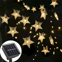 Гирлянды на солнечных батареях 50 светодиодный светильник для Патио газон сад Свадебная вечеринка рождественские украшения