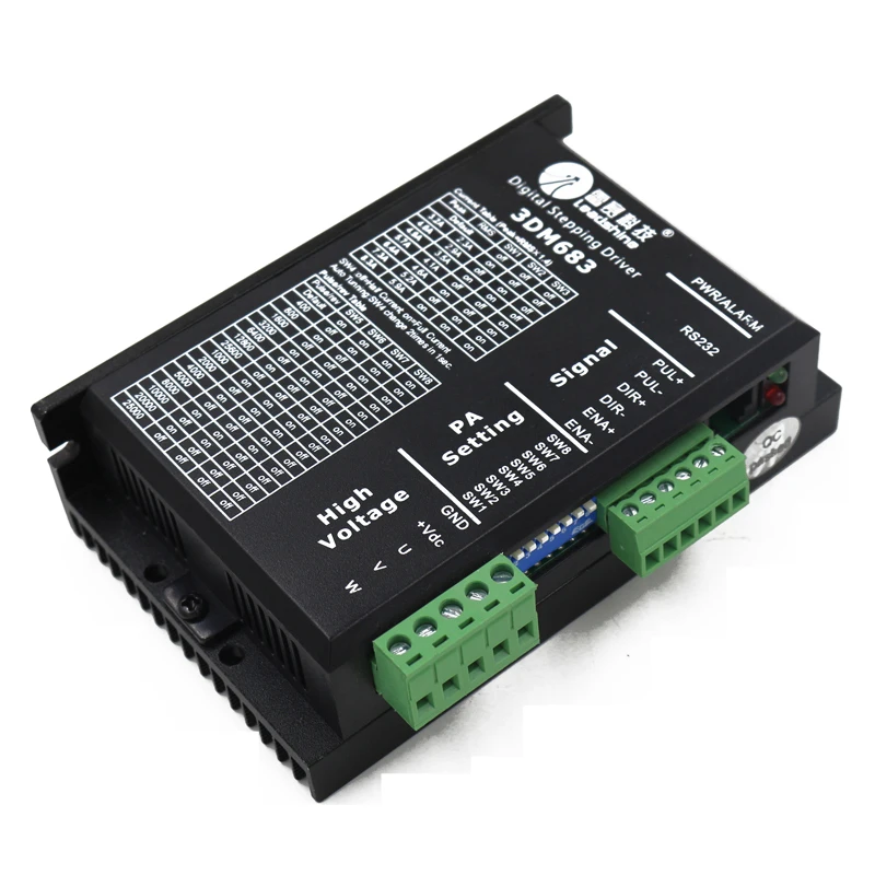 Leadshine 3 Phase Stepper Driver 3DM683 20-60VDC 0.5-8.3A for Engraving and Cutting Machine Match with 57 Serial Step Motor