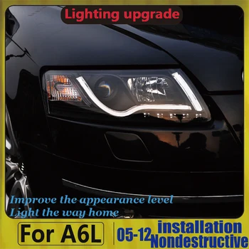 

Projector lens headlight for Audi A6L LED Head Light Assembly 205-2012