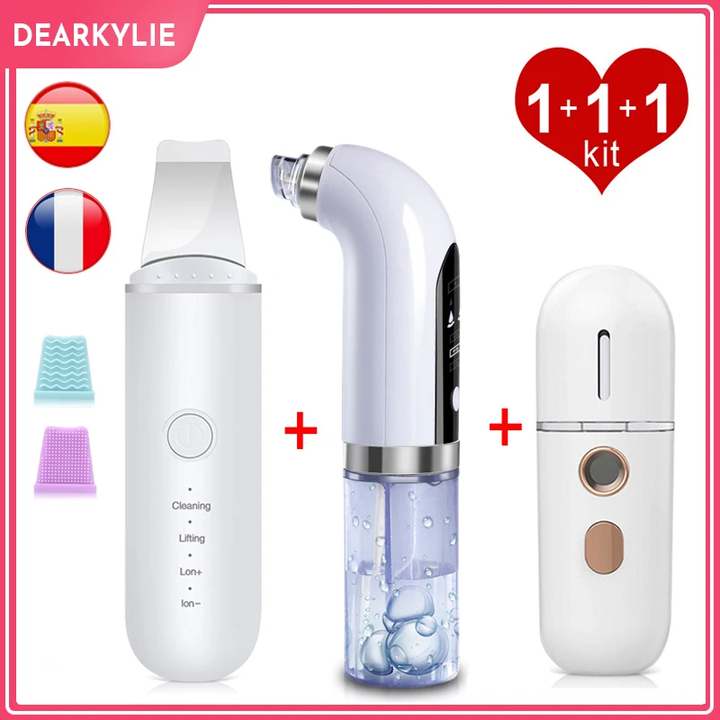 Buen trato succionador puntos negros removedor limpiador facial eléctric cuidado quita puntos negros de la cara acne limpiador de poros eléctrico eliminador espinillas granos belleza facial mujer cara limpieza facial ultrasonico JlwjeE1J1Ey