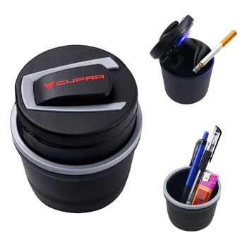 

Portable Auto Car Truck LED Cigarette Smoke car Ashtray Blue LED Light Smokeless Ashtray Cigarette For Seat CUPRA Accessories