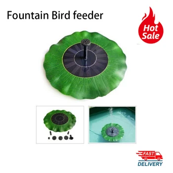 

FAST SHIP! Waterproof Solar Fountain Outdoor Garden Landscape Courtyard Lotus Leaf Floating Water Pump Bird Feeder Garden Decor