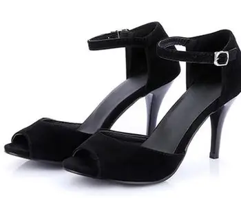 

YEELOCA 2020 sexy peep toe summer sandals fashion a001 belt buckle black blue purple stiletto high-heeled YU099