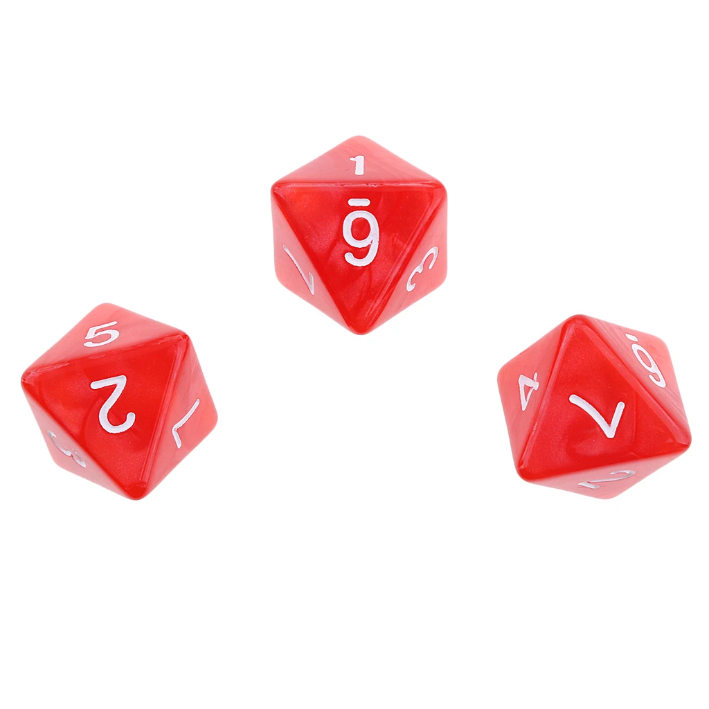 10pcs 8 Sided Dice D8 Polyhedral Dice for Party Table Games Gaming Dice Birthday Parties Board Game