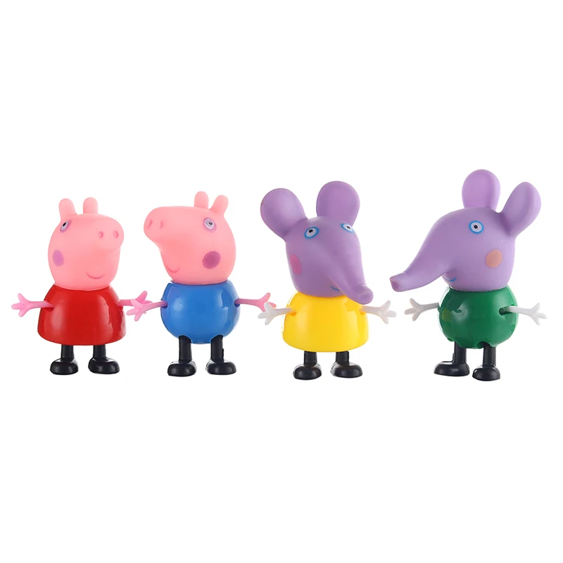 Оригинальные куклы Peppa Pig, Джордж, 25 шт., набор, фигурки из аниме, игрушки из мультфильма, семейные друзья, Свинка Пеппа, вечерние игрушки для детей, подарок на день рождения, Рождество