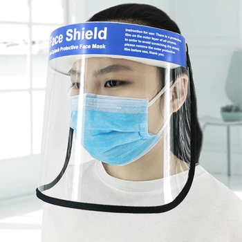 

Transparent Anti Droplet Dust-proof Protective Face Shield Kitchen Oil-Splash Proof Mask Transparent Virus Protection Mask