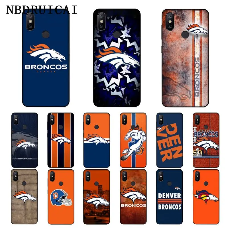

NBDRUICAI Denver Broncos High Quality Silicone Phone Case for Xiaomi 8 9 se 5X Redmi 6pro 6A 4X 7 5plus note 5 7 6pro