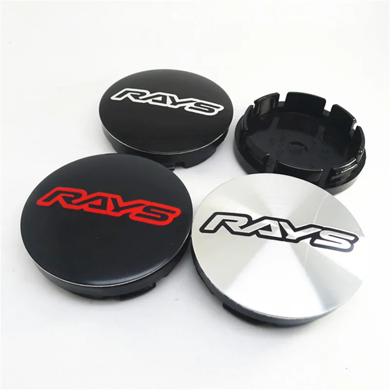 4pcs 56mm 53mm Volk Rays Racing Wheel Center Caps Hub Car Styling Rims Replacement Rims Cover Emblem Badge Auto Accessories