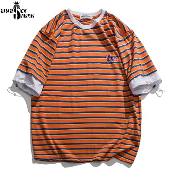 

Lindsey Seader Summer Streetwear Cotton Tshirt 2020 Harajuku Hip Hop Men Stripes Funny T-shirt Women Hypebest Fashion Tops Tees