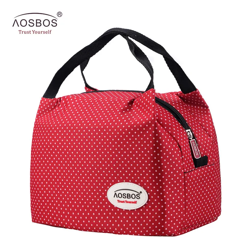 Aosbos nueva moda bolsa almuerzo térmica portátil hecho de lona termicas neveras camping para hombres fiambreras termicas ser comida más fresca porta de comida alimentos picnic para los niños