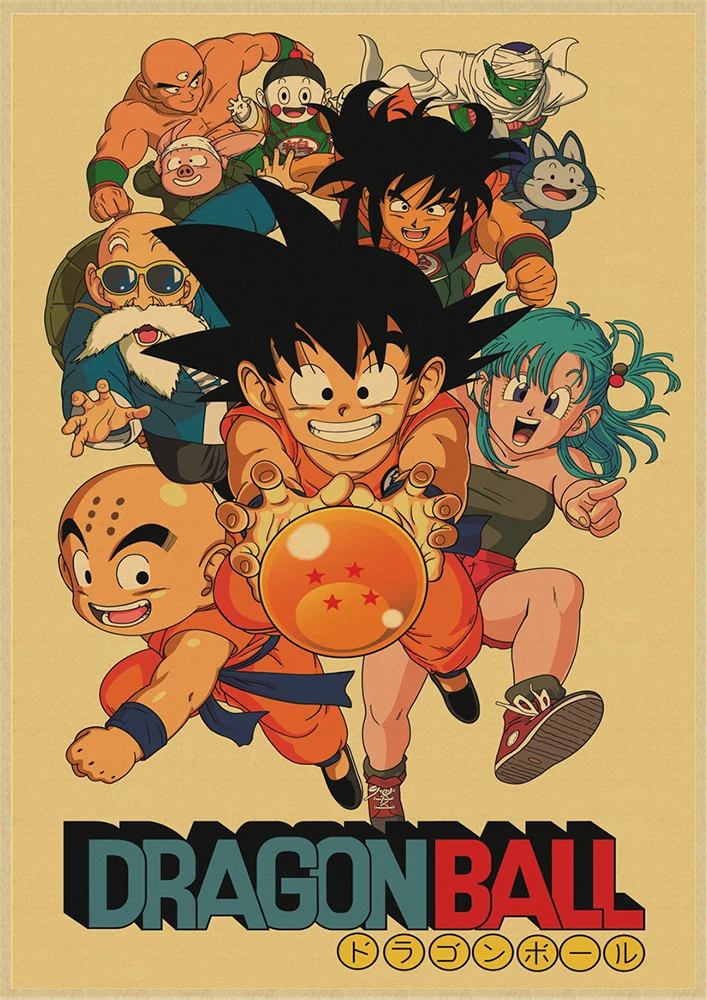 Dragon Ball японского аниме фильм винтажные плакаты хорошего качества печатный плакат на стену в стиле ретро комнаты декоративная живопись дома