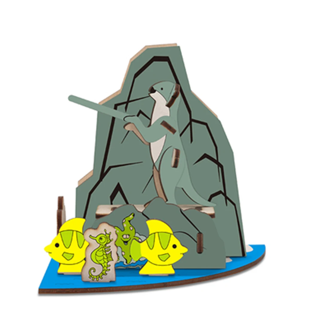 DIY 3D деревянные морские животные собранные игрушки Моделирование морских животных Лес парк Ремесло Подарочная модель строительные наборы
