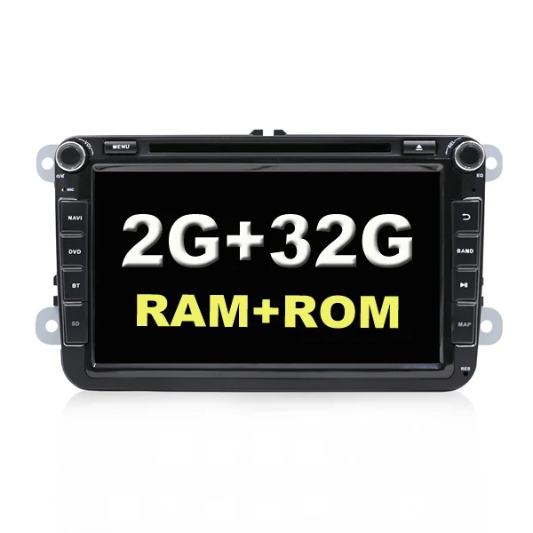 Восьмиядерный Android 8,1 2G ram 2 Din автомобильный DVD gps Navi Радио плеер для Volkswagen SKODA GOLF 5 Golf 6 POLO PASSAT B7 T5 CC TIGUAN - Цвет: 2G 32G