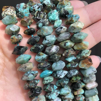 

Natural Africa Turquoises Stone Beads Irregular Special Cut Genuine Loose Beads For Jewelry DIY Making Bracelet Charms 7.5''