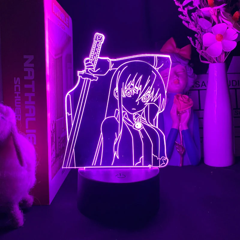 

3d Lamp Anime Akame Ga Kill LED Night Light for Home Room Decor Nightlight Birthday Gift Akame Ga Kill Night Lamp Akame