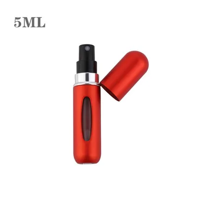 5ML Red 5 мл/8 мл портативный мини парфюм алюминиевая спрей-бутылка путешествия многоразового использования контейнер с распылителем с парфюмом пустые косметические товары - Цвет: 5ML Red