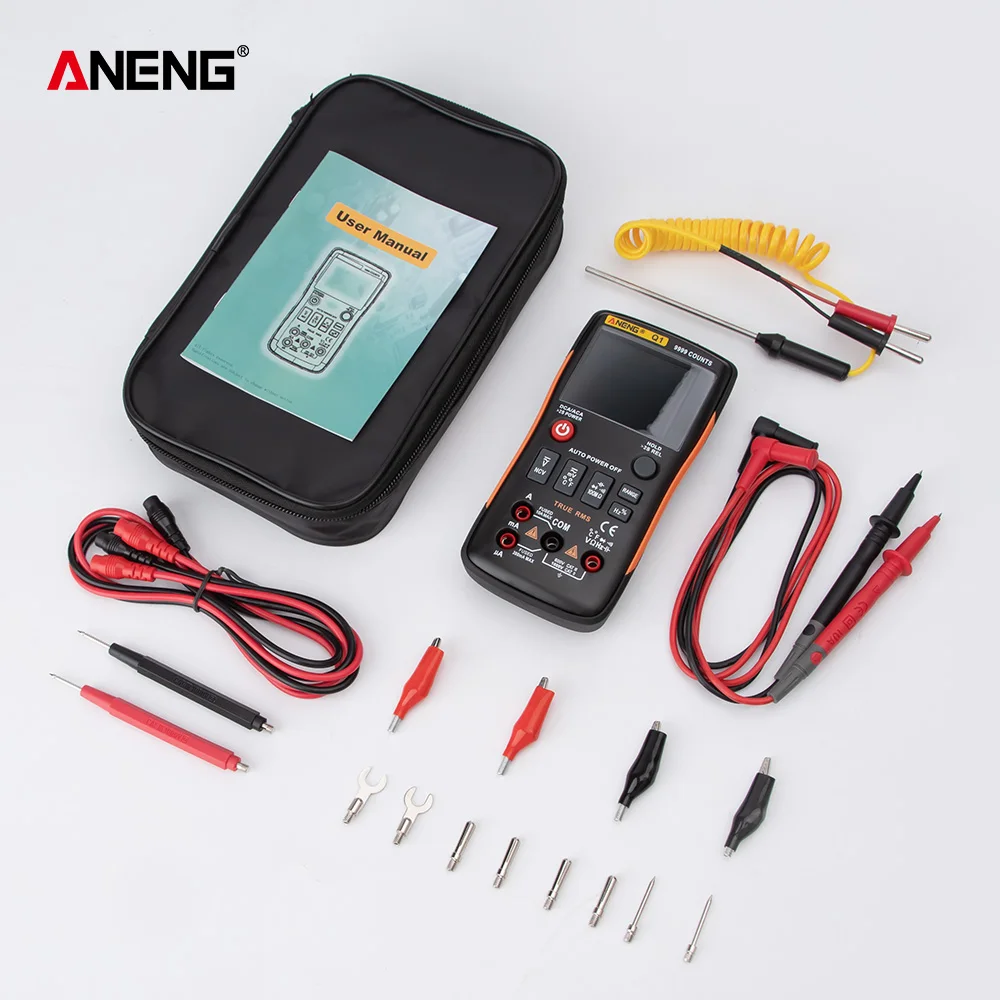 ANENG Q1 мультиметр цифровой True RMS 9999 тестер digital multimeter транзистор Мультиметр