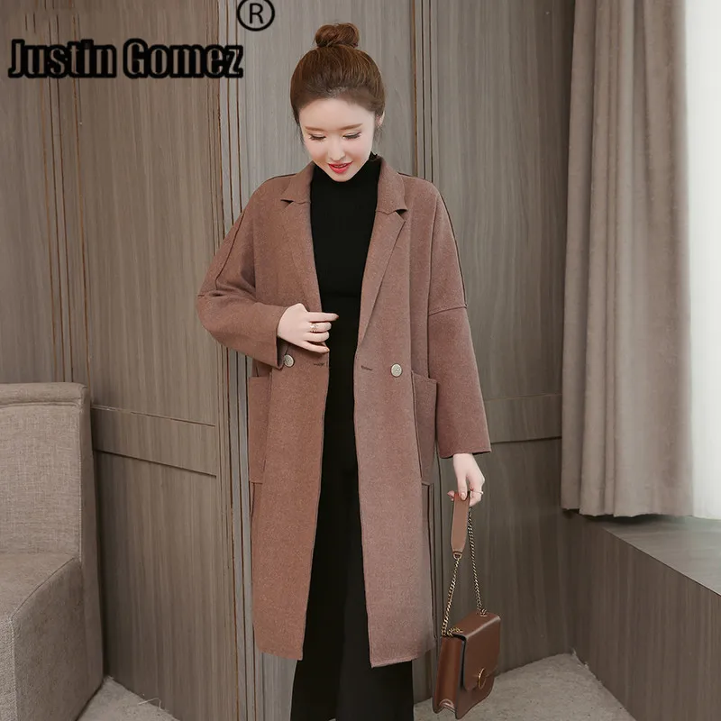 

1PC Spring Autumn Plus Size Woolen Coat Thicker Simple Leisure Korean Female Coats All-match Daily Office Women's Coat Autumn