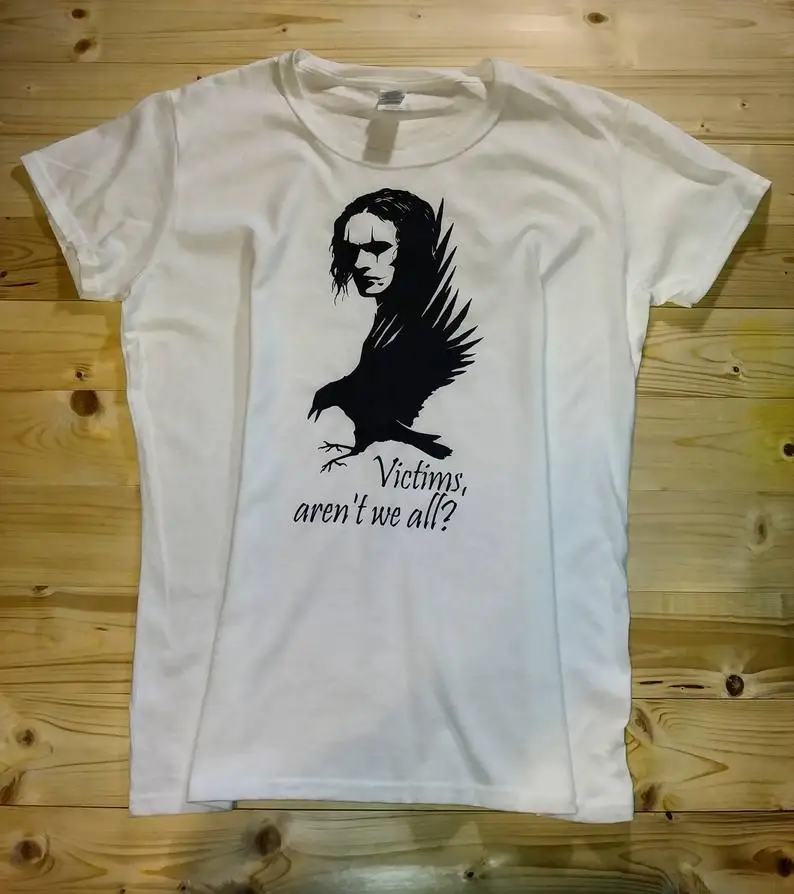Футболка с воронами Eric Draven The Crow Movie Brandon Lee Gothic horror Классические фильмы Значки | Мужские футболки -10000000513628