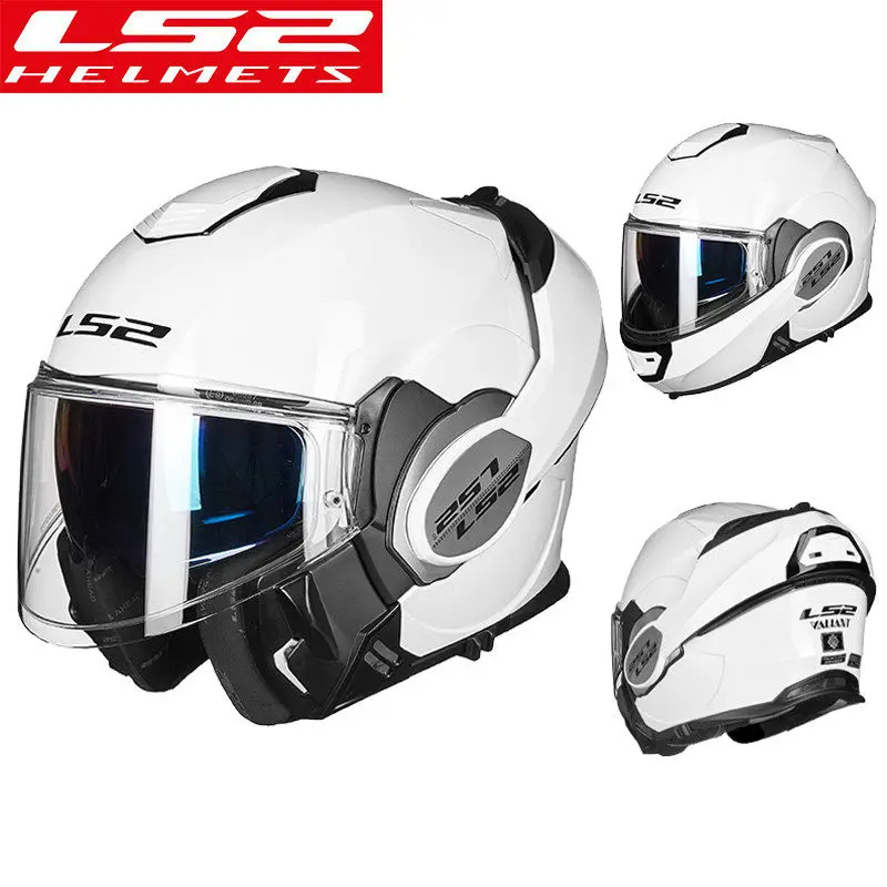 LS2 FF399 Helm Sepeda Motor Valiant Helm Krom Wajah Penuh Pria Wanita Tanpa  Antikabut Fip Up Capacete Ls2 Casco Moto _ - AliExpress Mobile