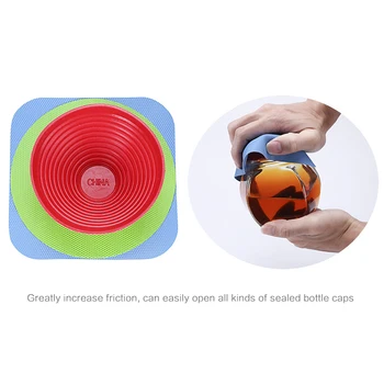 

Multifunctional Bottle Opener Rubber Anti-skid Opener Can Gripper Jar Opener Pot Holder Corkscrew Bottle Grip Pad Kitchen Tool