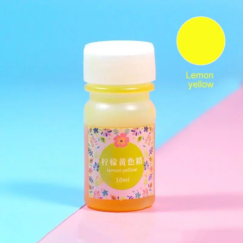 1-Lemon yellow 10 мл эпоксидная смола краситель пигмент для AB Клей смолы окрашивающий краситель смолы пигмент Сделай Сам ручной работы искусство 13 цветов - Цвет: 1-Lemon yellow
