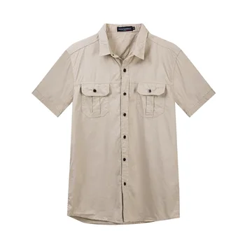 

Brand Spring Summer Men's Short Sleeves Shirts Fashion Casual Male Solid Color 100% Cotton Eurocode Plus Size Tops New