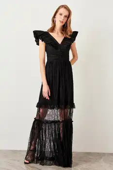 

Trendyol Drapeli Lace Evening Dress TPRSS19FZ0208