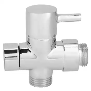 

/2in Thread Shower Diverter Shower Tee Adapter Valve 1 Inlet 2 Outlet Acc