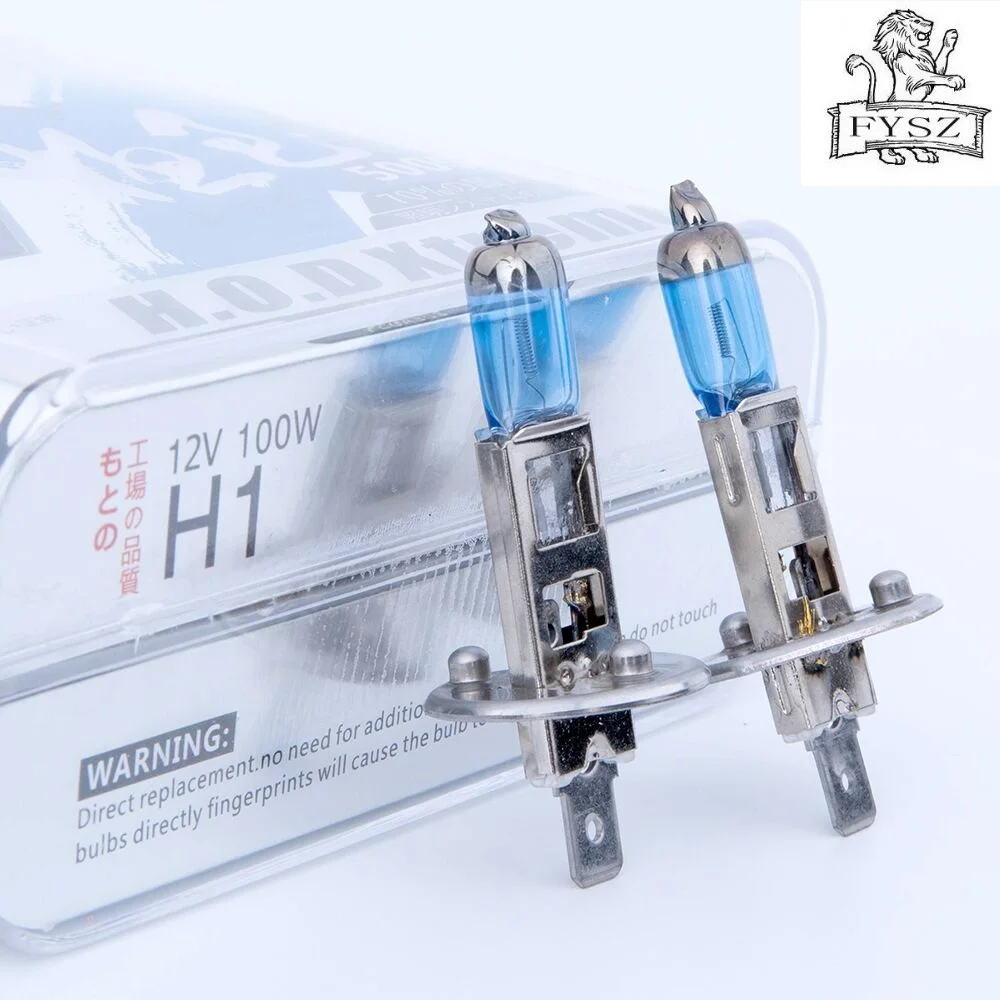 2 шт. автомобильные галогенные лампы H1 12 В 100 Вт 5000 К лм|car light source|lampe xenonh1 car lights |