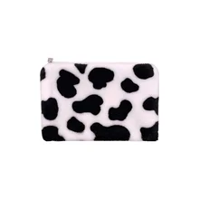 Cow Pattern Plush Coin Purses Mini Coin Wallet Storage bag Card Holder Credit ID Wallet Pocket Women Girls Female Coin Purse Zip