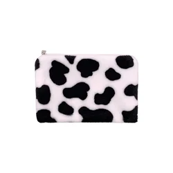 Cow Pattern Plush Coin Purses Mini Coin Wallet Storage bag Card Holder Credit ID Wallet Pocket Women Girls Female Coin Purse Zip