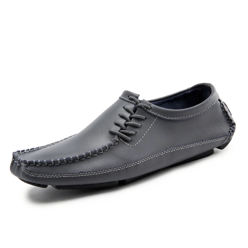 Мужская повседневная обувь; Мужская обувь для вождения из мягкой кожи; Дизайнерские мужские лоферы ручной работы; chaussure homme; большие размеры