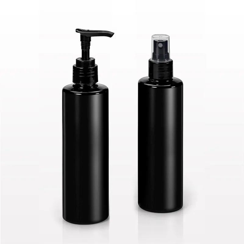 0012828_250-ml-cylinder-bottles-black-with-sprayer-or-lotion-pump