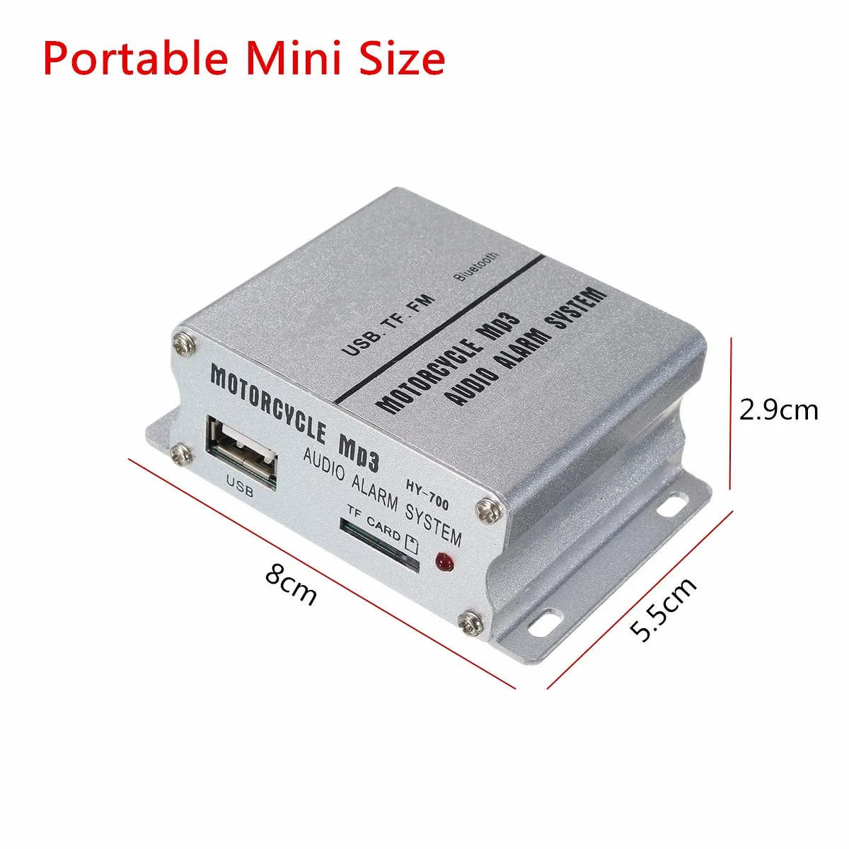 

Hot Sale Anti-theft Motorcycle Alarm Sound System Motor Car Audio MP3 Stereo Speakers Music Amplifier for Theft Protection New