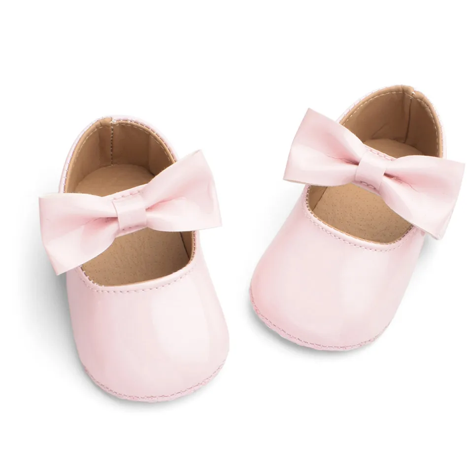 Baby Girls Shoes PU leather Big Bow Princess First Walkers Wedding Party Shoes