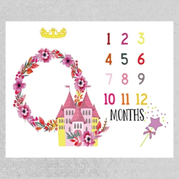 

Lychee Castle Crown Milestone Blanket Monthly Growth Blankets Photography Background Blanket