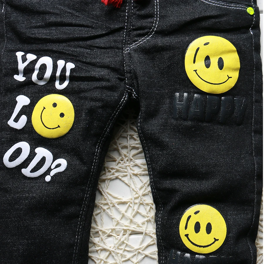 Brilliant sun Toddler Baby Boys Girls Fall Winter Pants Letter Thick Warm Trousers Bottoms