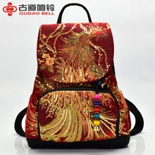 Стильный рюкзак с вышивкой в этническом стиле, женская сумка с вышивкой павлина, большой объем