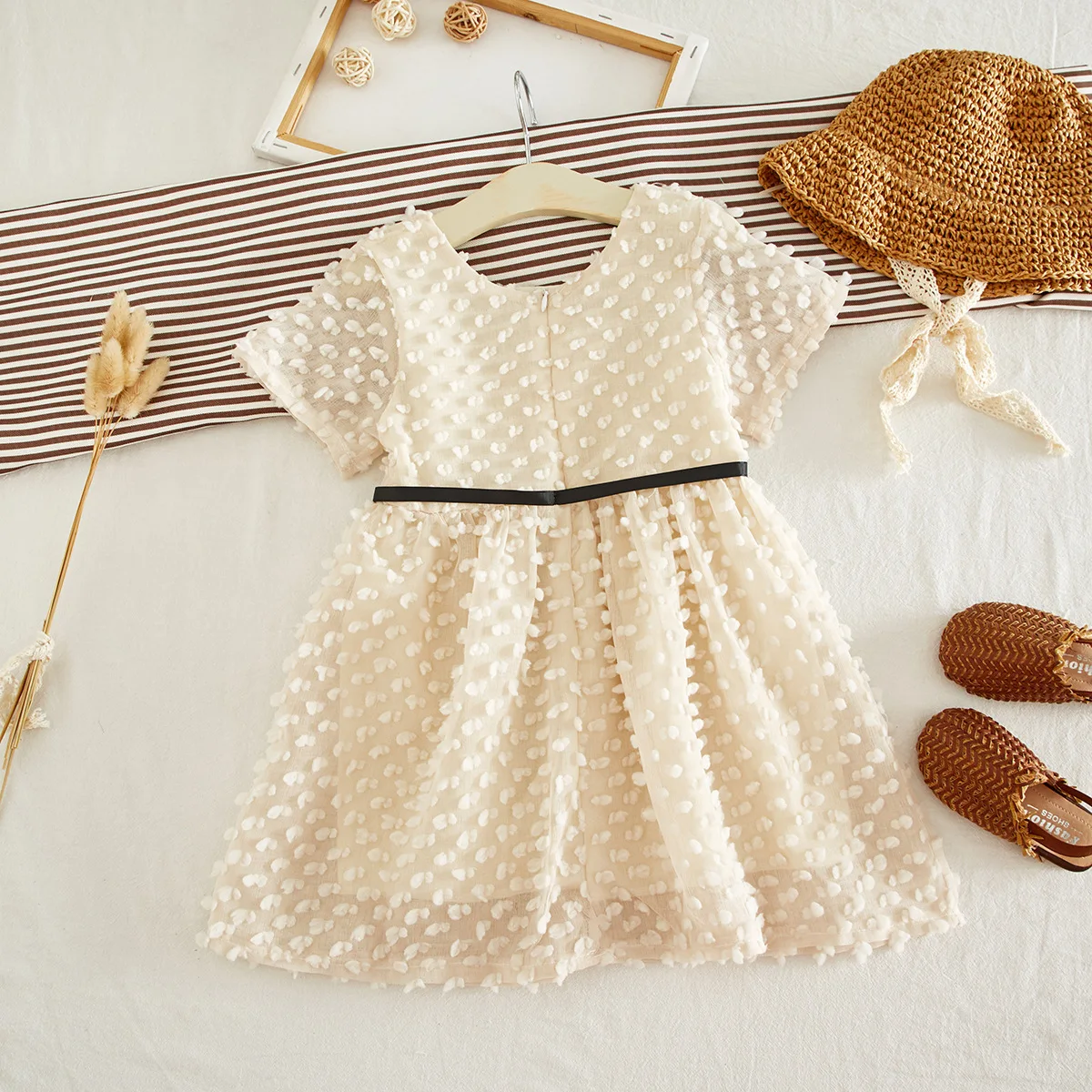 

Childrenswear 2019 Summer New Style chao yang Gas Girls Dress Fashion Baby Skirt Children Short Sleeve Dress