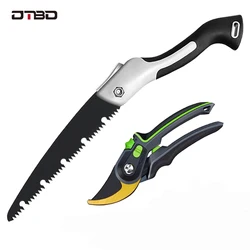 DTBD – sécateur de jardinage en acier à haute teneur en carbone, ensemble de scie pliante, 2 pièces, outil de jardinage 