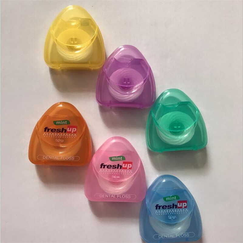50M Micro Wax Peppermint flavor Dental Flosser Interdental Brush Teeth Stick Toothpicks Floss Pick Oral Hygiene Clean Wire