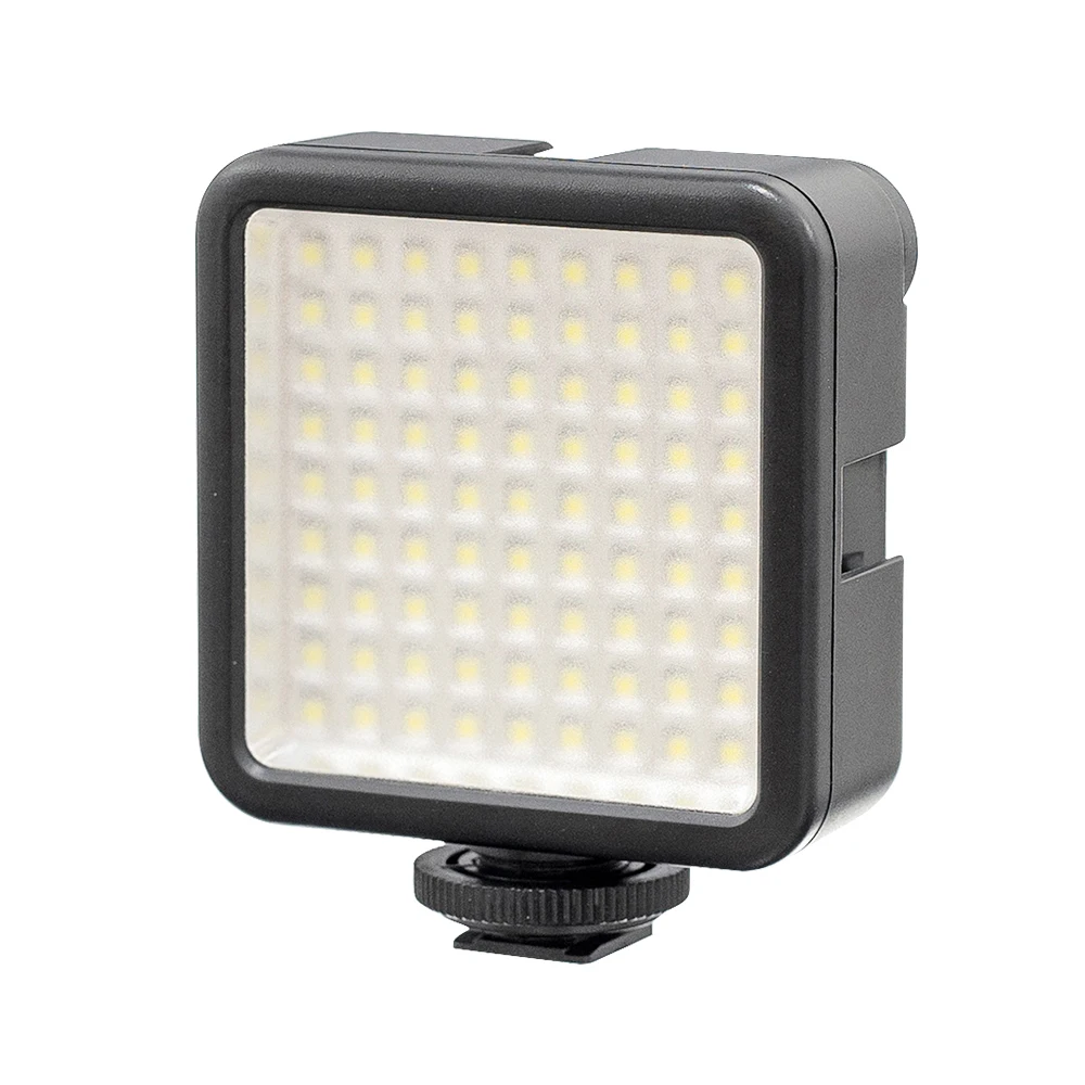 

W49 Mini LED Video Light w 3 Cold Shoe Mounts Mini Portable 49 LED Studio Video Flash Lamp Light for Sport Camera Camcorder DV